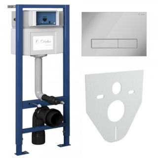 Комплект Delice Aura 4 в 1: инсталляция крепления клавиша смыва Aura шумоизоляция DLR 000004